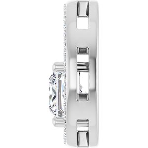 10K White Gold 6.5x6.5 mm Square Pendant Mounting – image 5