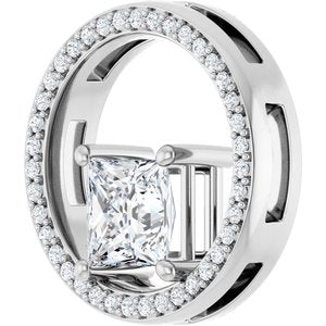 Platinum 6x6 mm Square Pendant Mounting – image 3