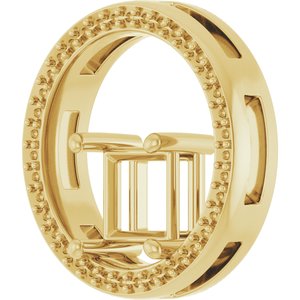 10K Yellow Gold 6x6 mm Square Pendant Mounting – image 4