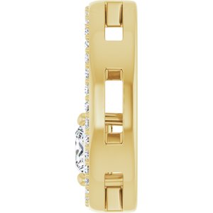 18K Yellow Gold 4.5x4.5 mm Square Pendant Mounting – image 5