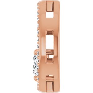 10K Rose Gold 4.5x4.5 mm Square Pendant Mounting – image 5
