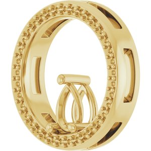 18K Yellow Gold 6x4 mm Pear Pendant Mounting – image 4