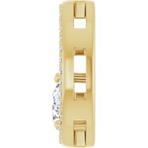 18K Yellow Gold 6x4 mm Pear Pendant Mounting – image 5