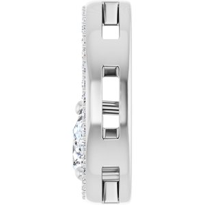 14K X1 White Gold 6x4 mm Pear Pendant Mounting – image 5