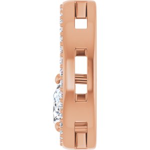 14K Rose Gold 6x4 mm Pear Pendant Mounting – image 5