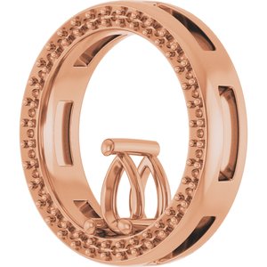 14K Rose Gold 5.5x3.5 mm Pear Pendant Mounting – image 4