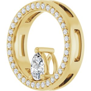 10K Yellow Gold 5.5x3.5 mm Pear Pendant Mounting – image 3