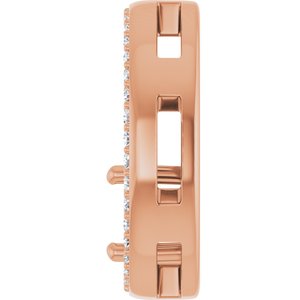 14K Rose Gold 6 mm Round 1/4 CTW Lab-Grown Diamond Semi-Set Pendant – image 6