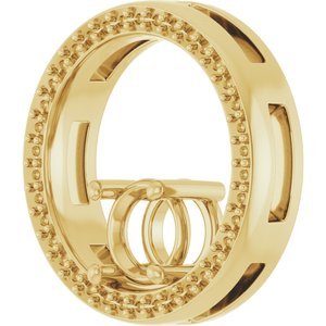 14K Yellow Gold 6 mm Round Pendant Mounting – image 4