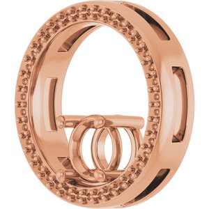 18K Rose Gold 6 mm Round Pendant Mounting – image 4