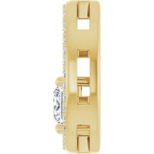 10K Yellow Gold 5x5 mm Square Pendant Mounting – image 5