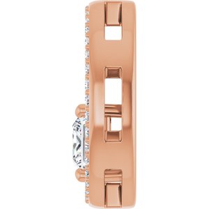 10K Rose Gold 5x5 mm Square Pendant Mounting – image 5