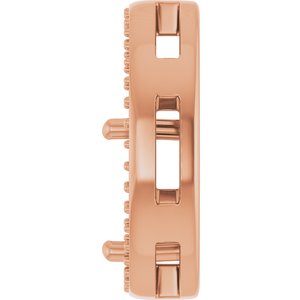 10K Rose Gold 8x6 mm Emerald Pendant Mounting – image 6