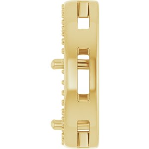10K Yellow Gold 8x6 mm Emerald Pendant Mounting – image 6