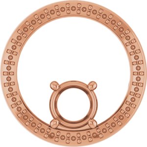 18K Rose Gold 6 mm Round Pendant Mounting – image 2