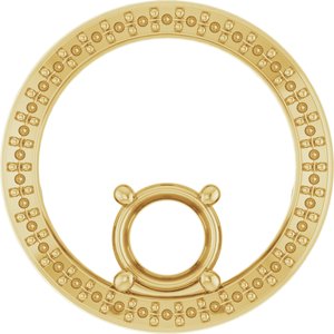 10K Yellow Gold 6 mm Round Pendant Mounting – image 2