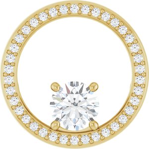 10K Yellow Gold 6 mm Round Pendant Mounting