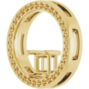 14K Yellow Gold 4x4 mm Square Pendant Mounting – image 4