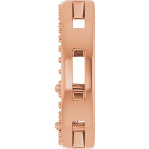10K Rose Gold 4x4 mm Square Pendant Mounting – image 6