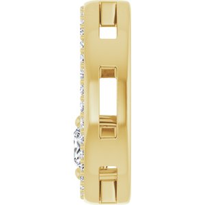 10K Yellow Gold 4x4 mm Square Pendant Mounting – image 5
