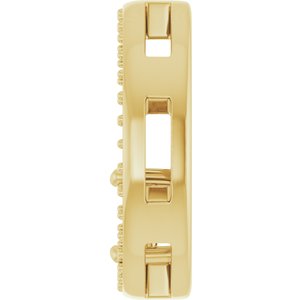 10K Yellow Gold 4x4 mm Square Pendant Mounting – image 6