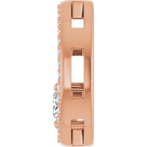 14K Rose Gold 4x4 mm Square Pendant Mounting – image 5