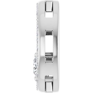 14K X1 White Gold 4x4 mm Square Pendant Mounting – image 5