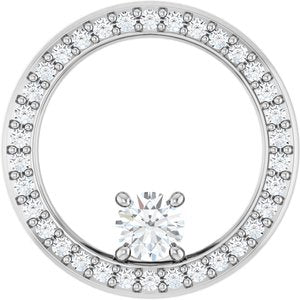 10K White Gold 3.75 mm Round Pendant Mounting