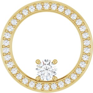 10K Yellow Gold 3.75 mm Round Pendant Mounting