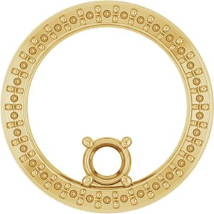 10K Yellow Gold 3.75 mm Round Pendant Mounting – image 2