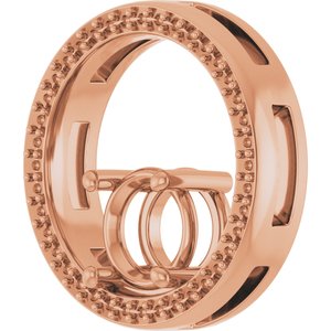 14K Rose Gold 7 mm Round Pendant Mounting – image 4
