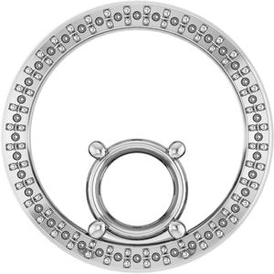 Continuum Sterling Silver 7 mm Round Pendant Mounting – image 2