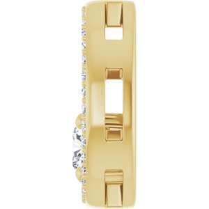 10K Yellow Gold 5x5 mm Cushion Pendant Mounting – image 5