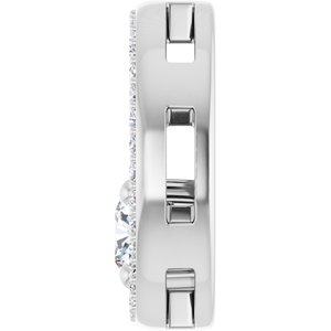 Platinum 5x5 mm Cushion Pendant Mounting – image 5
