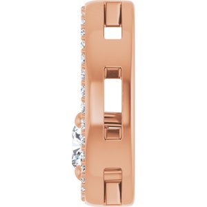 18K Rose Gold 5x5 mm Cushion Pendant Mounting – image 5