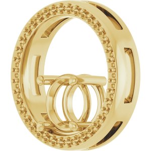 14K Yellow Gold 7.4 mm Round Pendant Mounting – image 4