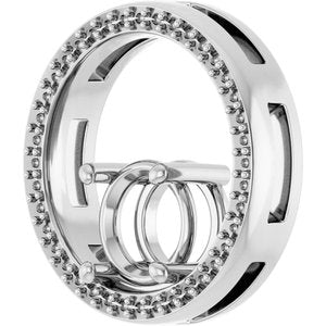 18K White Gold 7.4 mm Round Pendant Mounting – image 4