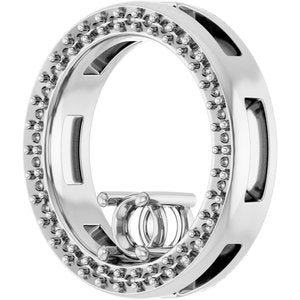 10K White Gold 3.75 mm Round Pendant Mounting – image 4