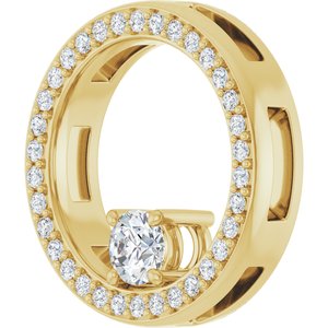 10K Yellow Gold 3.75 mm Round Pendant Mounting – image 3