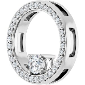 10K White Gold 3.75 mm Round Pendant Mounting – image 3