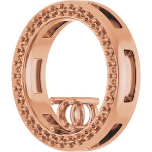 10K Rose Gold 3.75 mm Round Pendant Mounting – image 4