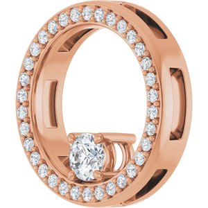 18K Rose Gold 3.75 mm Round Pendant Mounting – image 3