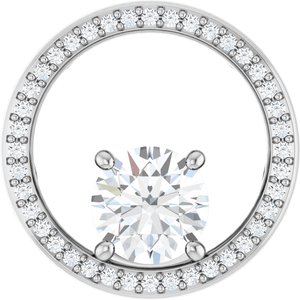 Continuum Sterling Silver 7.4 mm Round Pendant Mounting