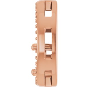 10K Rose Gold 6x6 mm Cushion Pendant Mounting – image 6