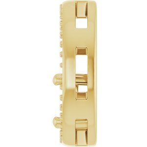 18K Yellow Gold 6x6 mm Cushion Pendant Mounting – image 6