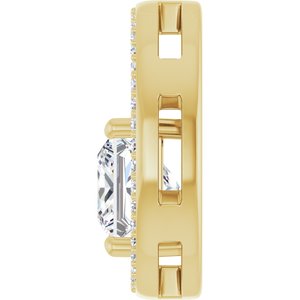 10K Yellow Gold 7x7 mm Square Pendant Mounting – image 5