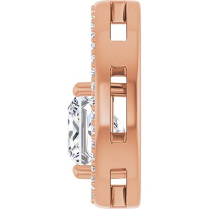 10K Rose Gold 7x7 mm Square Pendant Mounting – image 5