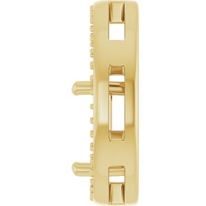 10K Yellow Gold 7x7 mm Square Pendant Mounting – image 6