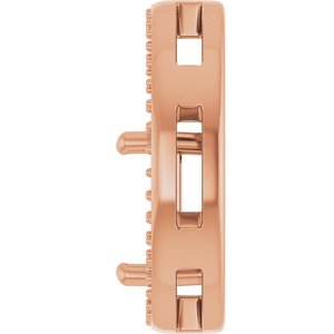 14K Rose Gold 7x7 mm Square Pendant Mounting – image 6