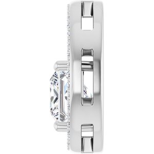 14K X1 White Gold 7x7 mm Square Pendant Mounting – image 5